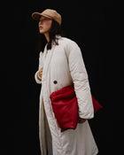 Long Down Jacket With Shawl Neck
