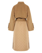 Trench Coat In Double Fabric And Quilt