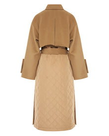Trench Coat In Double Fabric And Quilt
