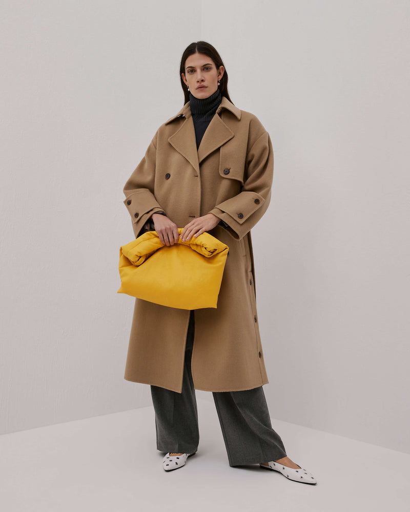 Trench Coat In Double Fabric And Quilt