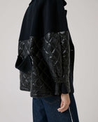 Pea Coat With Quilted Inserts