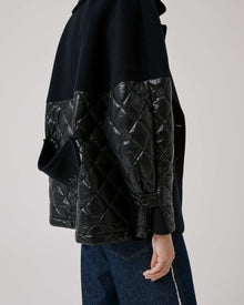 Pea Coat With Quilted Inserts