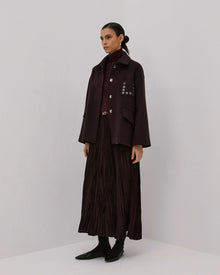 Short Coat With Pocket With Metal Eyelets