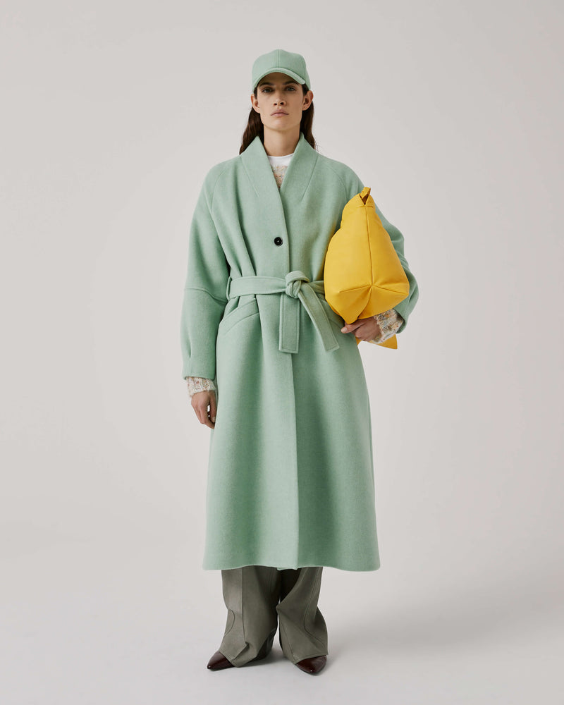 Wool Coat with Belt