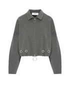 Bomber Jacket With Metal Eyelets
