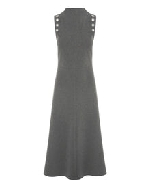 Sleeveless Dress With Nickel Eyelets
