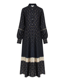 Printed Dress With Pleated Skirt