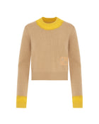Two-Tone Pullover With Handmade Needling