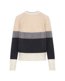 Jumper With Stripes And Braids