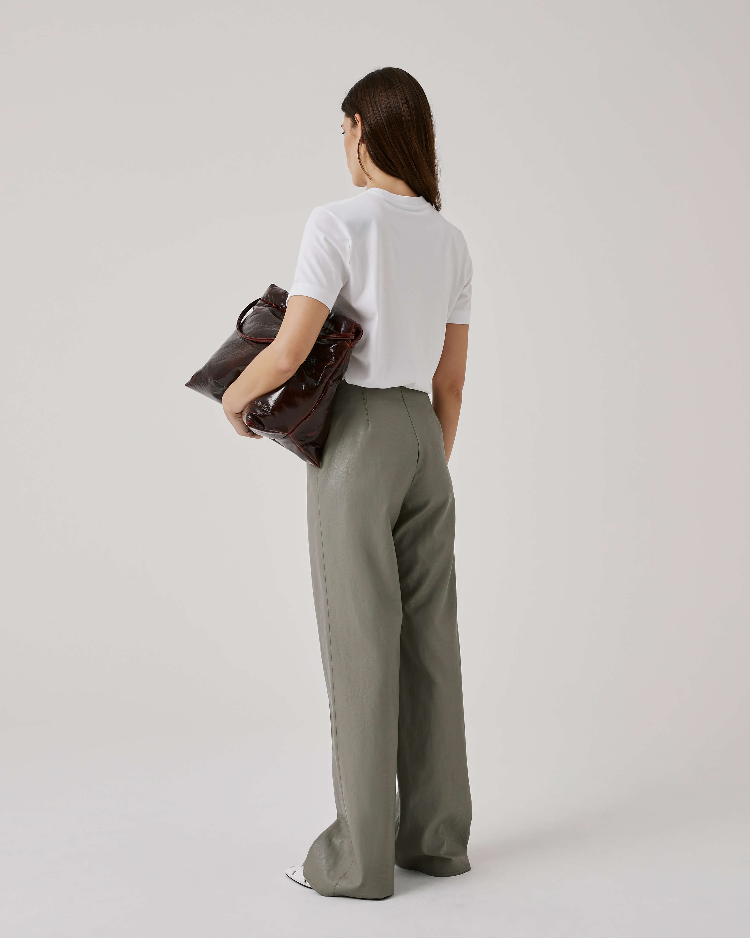 Beatrice .b Eco-Leather Palazzo Trousers 24FA1006MET_730