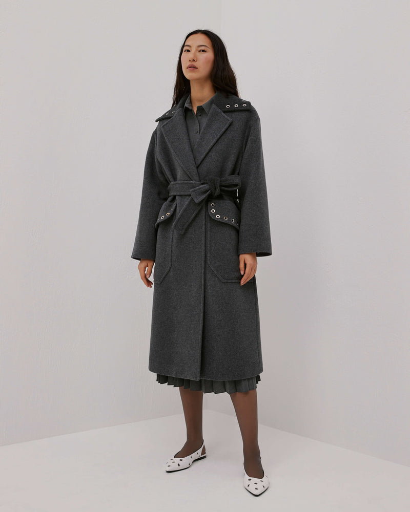 Beatrice .b Wool Coat With Maxi Pockets And Metal Eyelets 24FA2585VELOUR_90