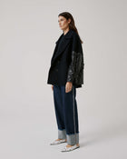 Beatrice .b Pea Coat With Quilted Inserts 24FA2600VELOUR_590