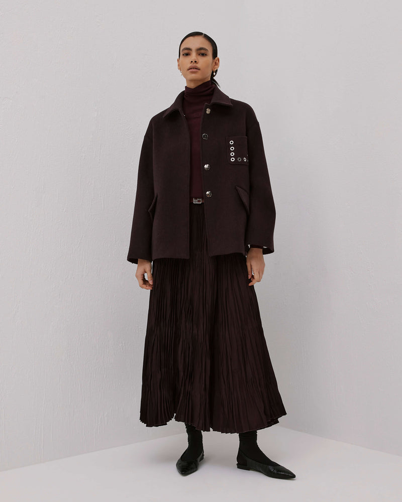 Beatrice .b Short Coat With Pocket With Metal Eyelets 24FA2604VELOUR_395