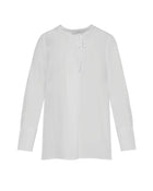 Blusa Girocollo in Misto Seta 