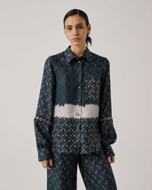 Beatrice .b Printed Shirt With Metal Eyelets On Sleeves 24FA4198AMY_590