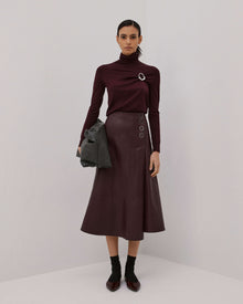 Beatrice .b Flared Skirt Of Ecoleather 24FA5871MET_395