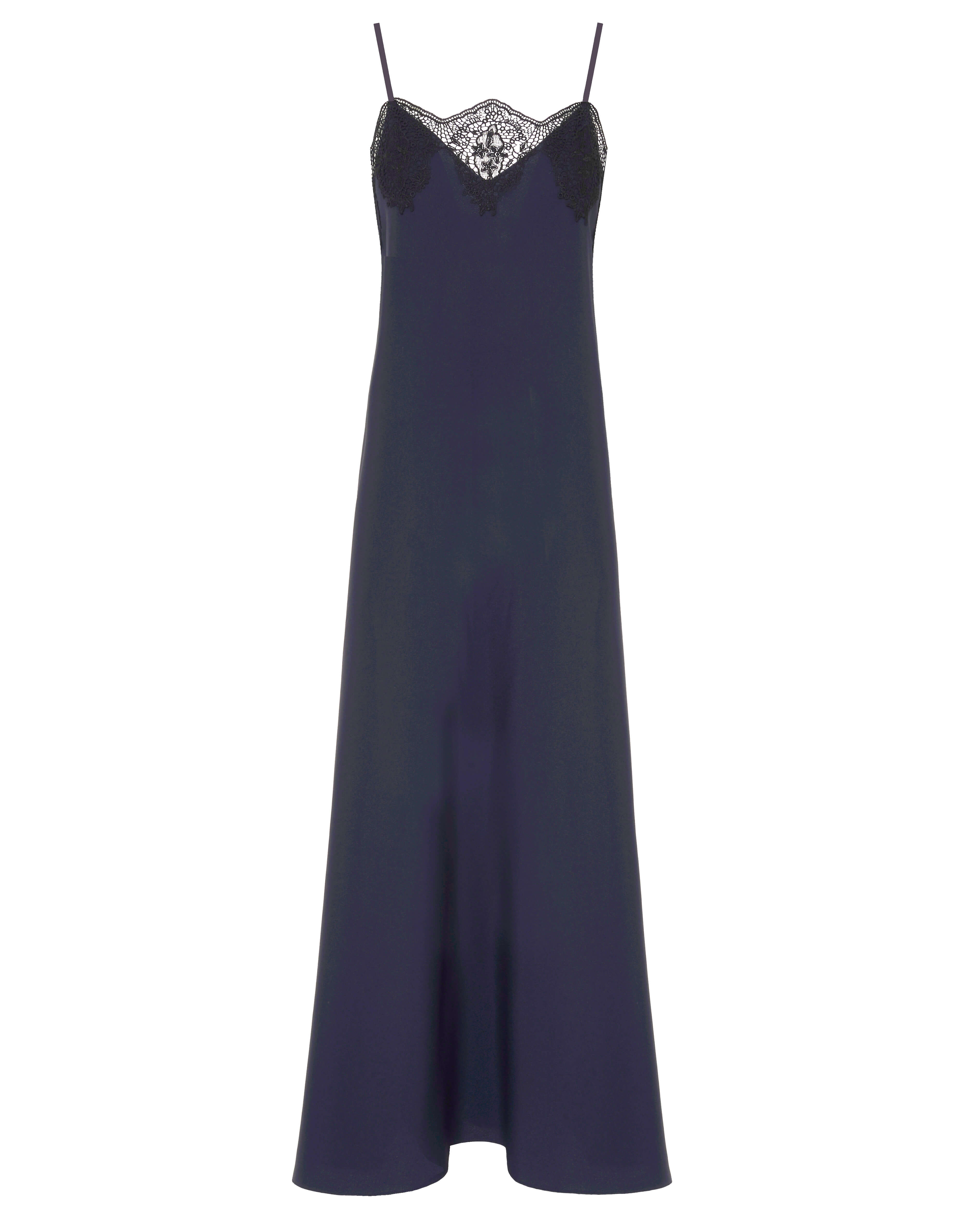 【美品】Winter Lace Belted Long Dress ネイビー 84d48071d4d94b9089ea5787afcec4