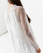short dress with "foliage"  mesh lace
