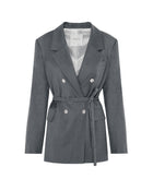 DOUBLE-BREASTED JACKET WITH BELT