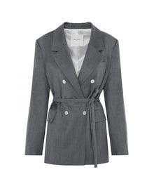 DOUBLE-BREASTED JACKET WITH BELT