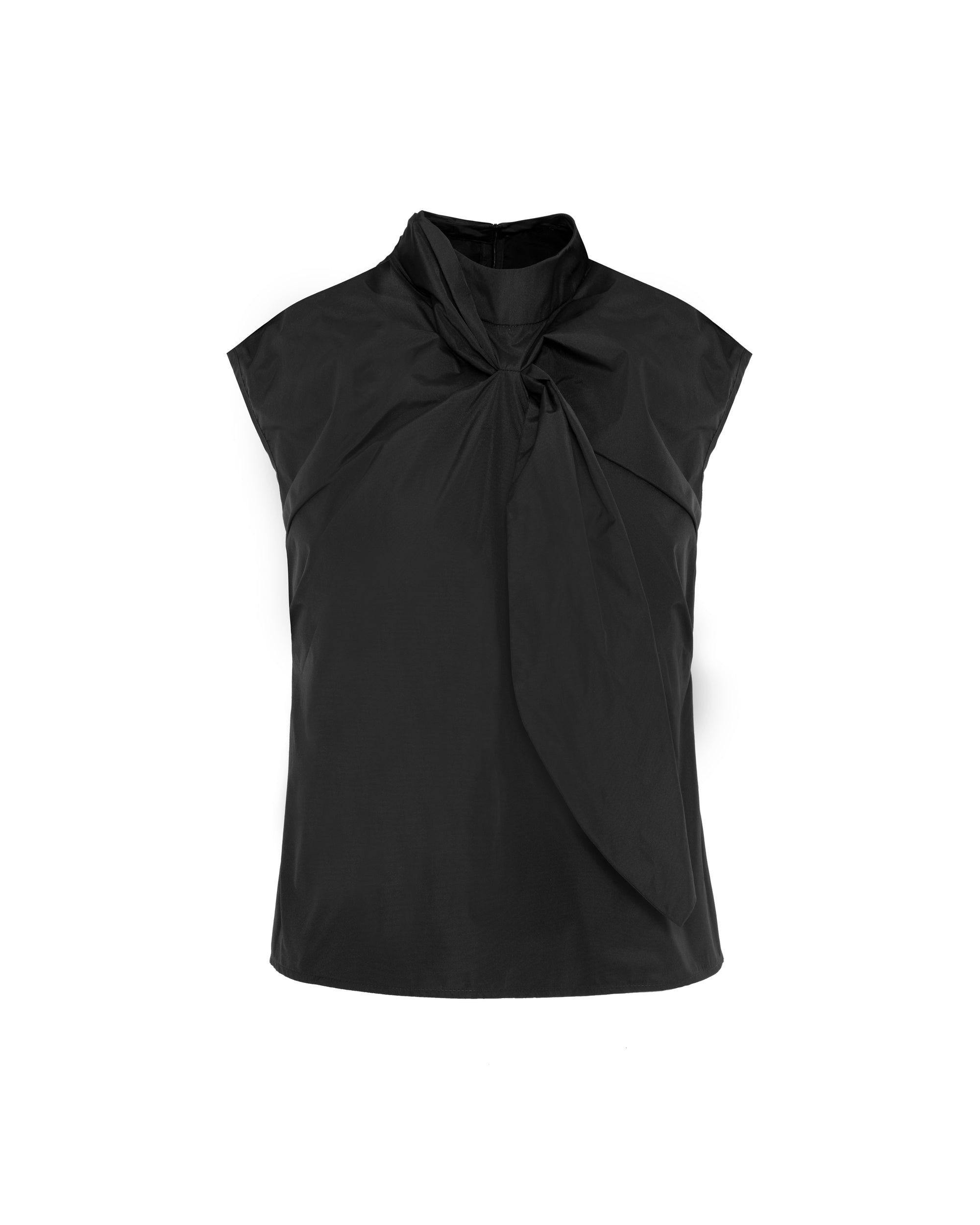 TAFFETA TOP WITH SCARF