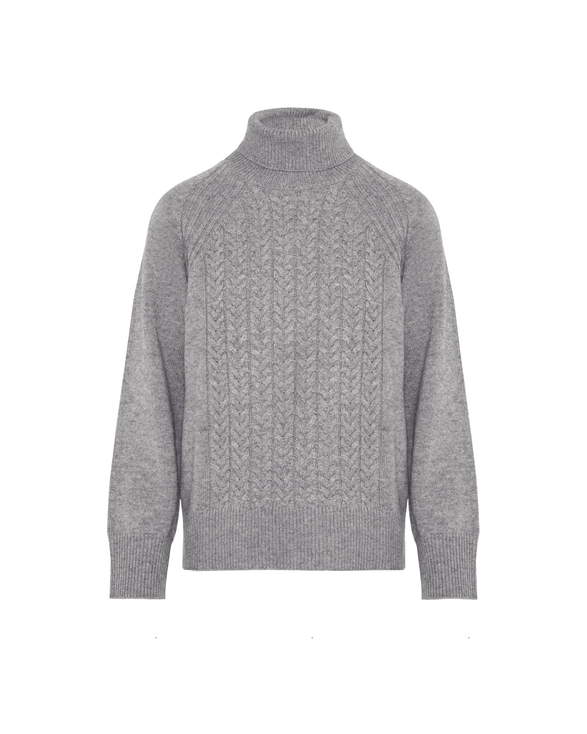 TURTLENECK SWEATER WITH BRAIDS