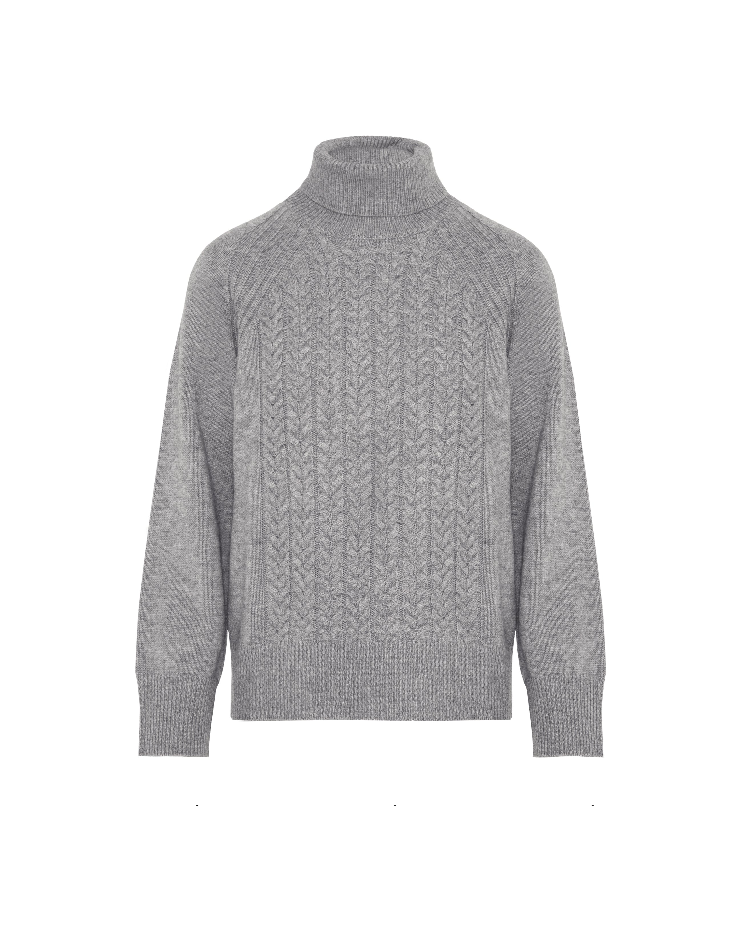 TURTLENECK SWEATER WITH BRAIDS
