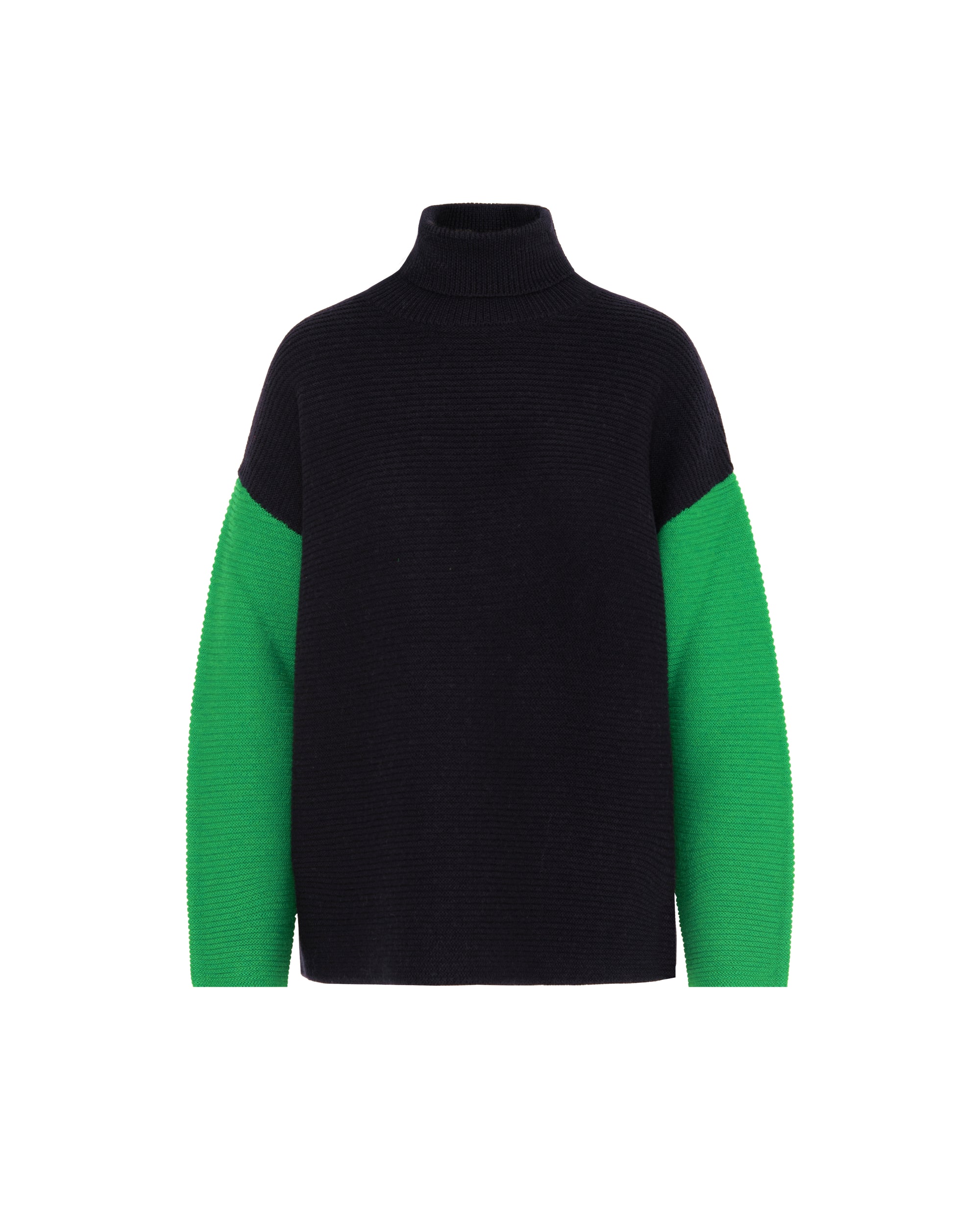 COLOR BLOCK WOOL SWEATER