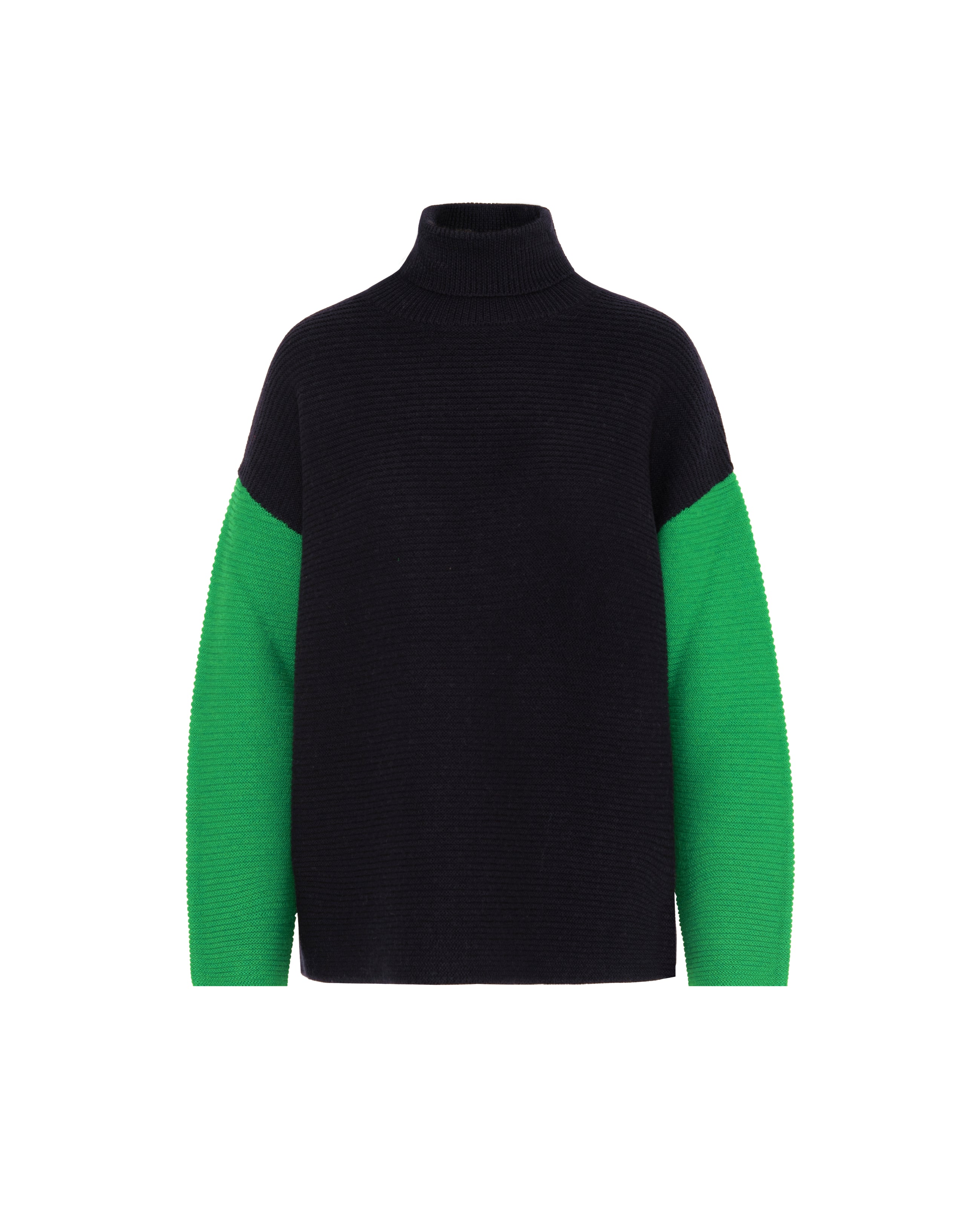 COLOR BLOCK WOOL SWEATER