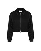 Bomber with Georgette Back and Lace