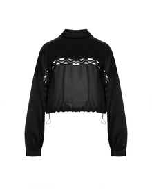 Bomber with Georgette Back and Lace