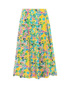 PLEATED PRINTED SKIRT