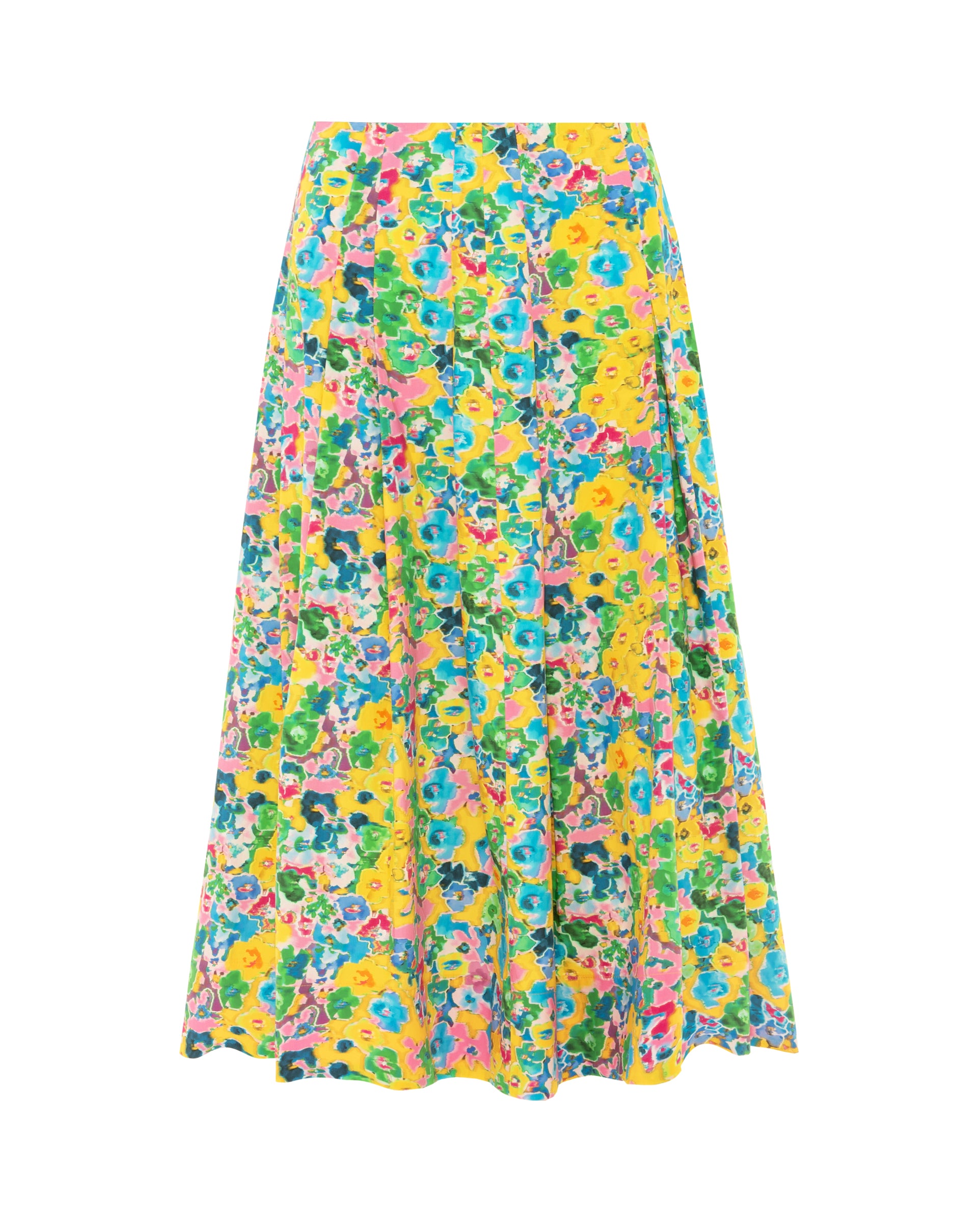PLEATED PRINTED SKIRT