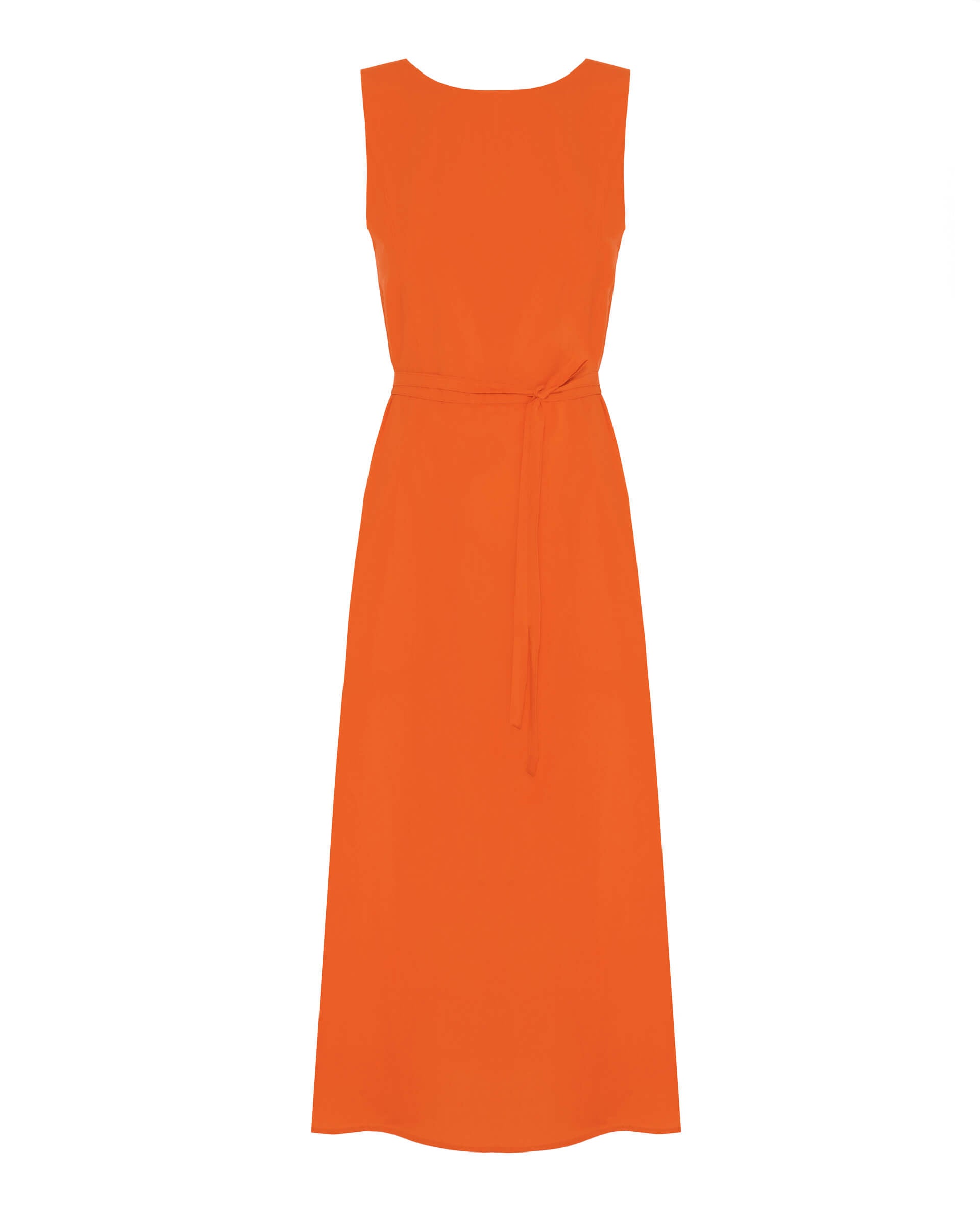 uniqlo orange linen dress Uniqlo + Linen Blend Cocoon Dress