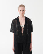 BRODERIE ANGLAISE BOWLING SHIRT