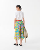 PLEATED PRINTED SKIRT