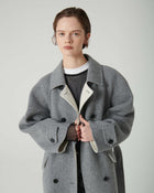 DOUBLE COAT WITH CONTRAST INTERIOR