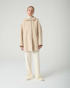SHORT DOUBLE COAT WITH HOOD