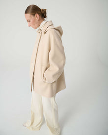 SHORT DOUBLE COAT WITH HOOD
