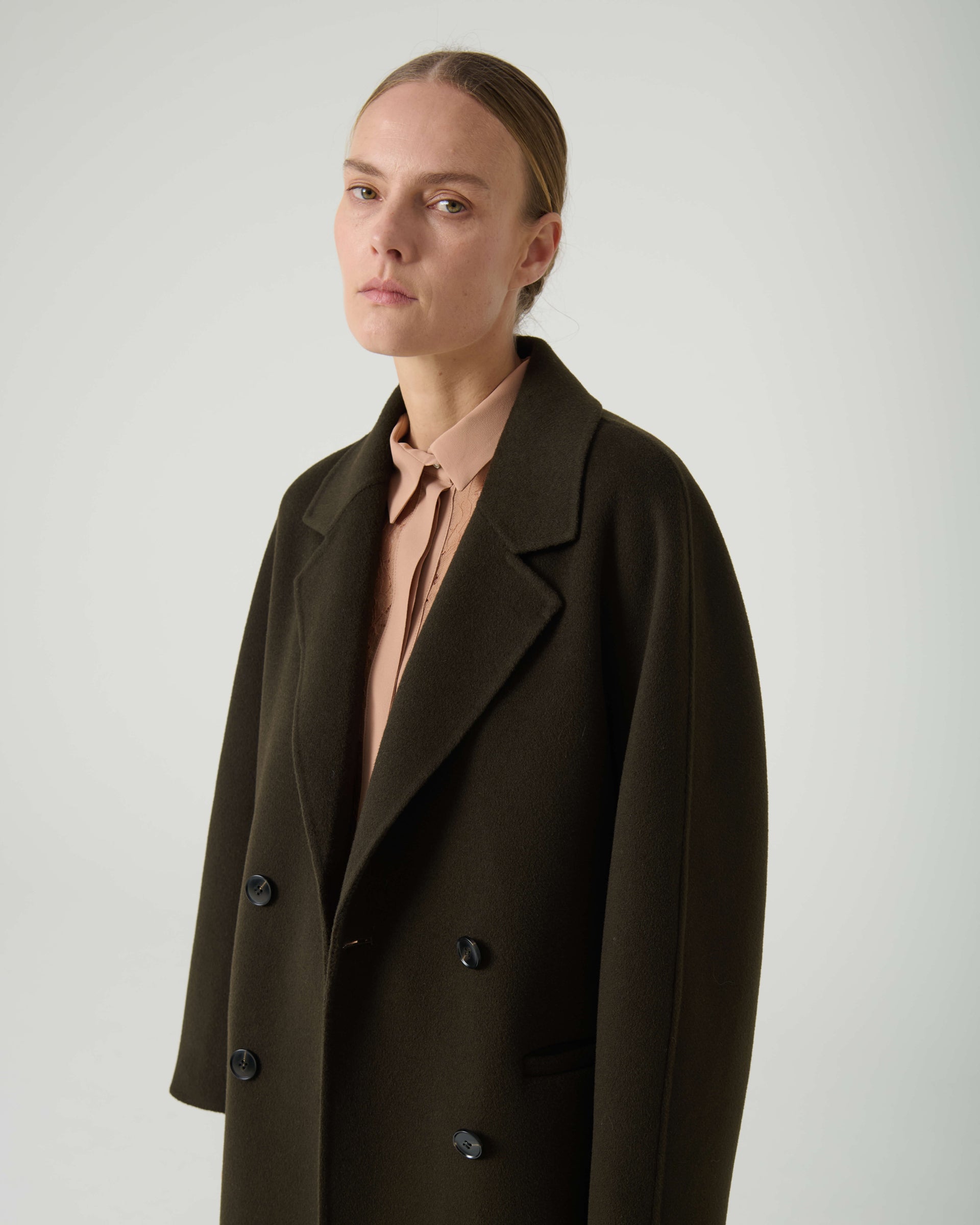 Saint Laurent - Wool double-breasted coat black - The Corner