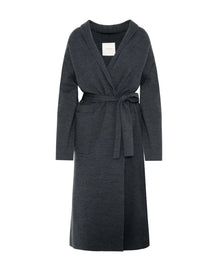 CAPPOTTO CON CINTURA IN MAGLIA