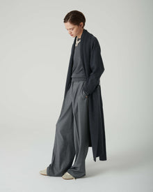 CAPPOTTO CON CINTURA IN MAGLIA