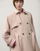 CAPE WITH RECYCLED WOOL BELT