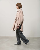 CAPE WITH RECYCLED WOOL BELT