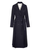 TRENCH COAT WITH PLEATED INSERTS