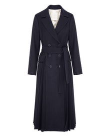 TRENCH COAT WITH PLEATED INSERTS