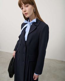 TRENCH COAT WITH PLEATED INSERTS