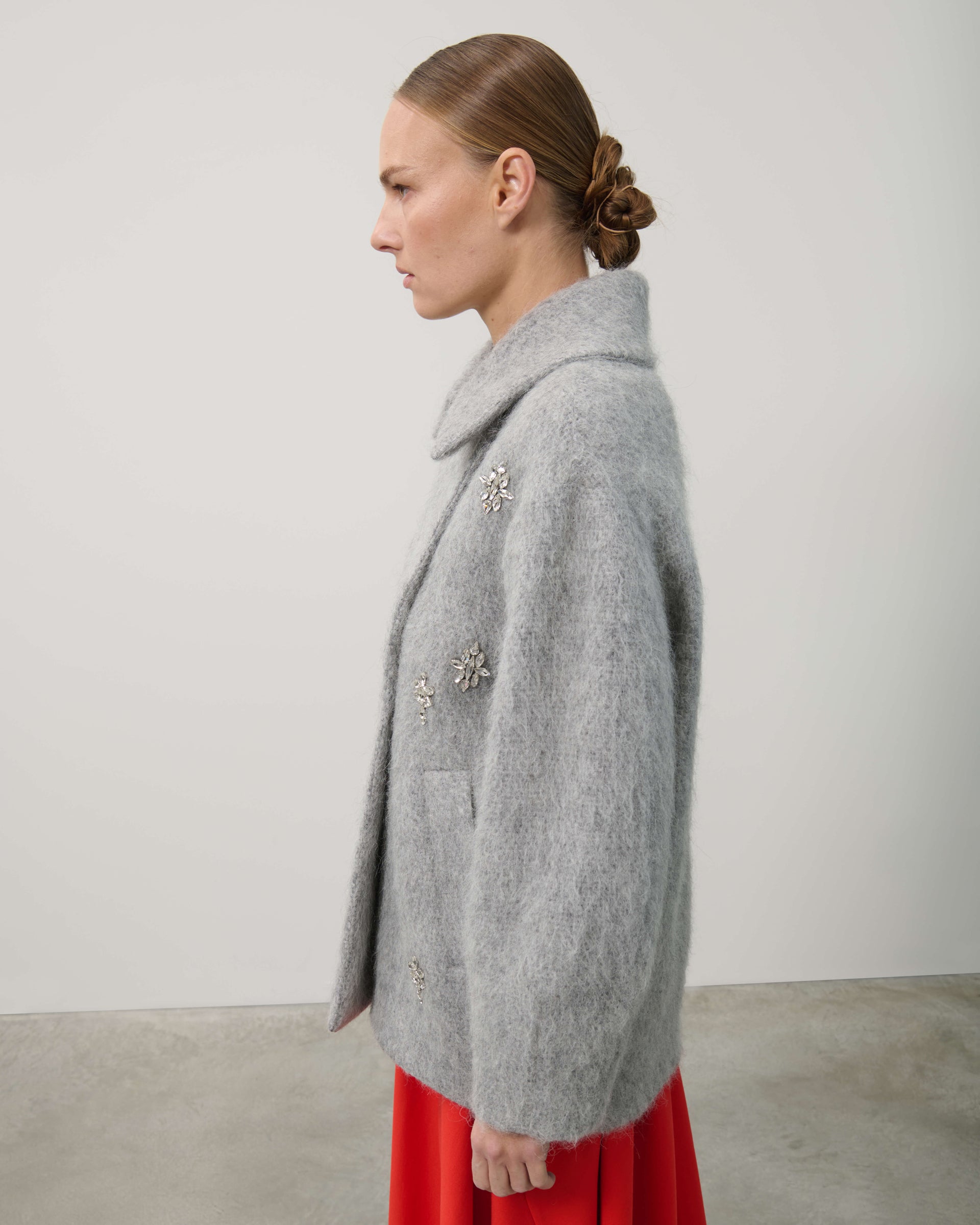 CAPPOTTO CORTO CON CRISTALLI