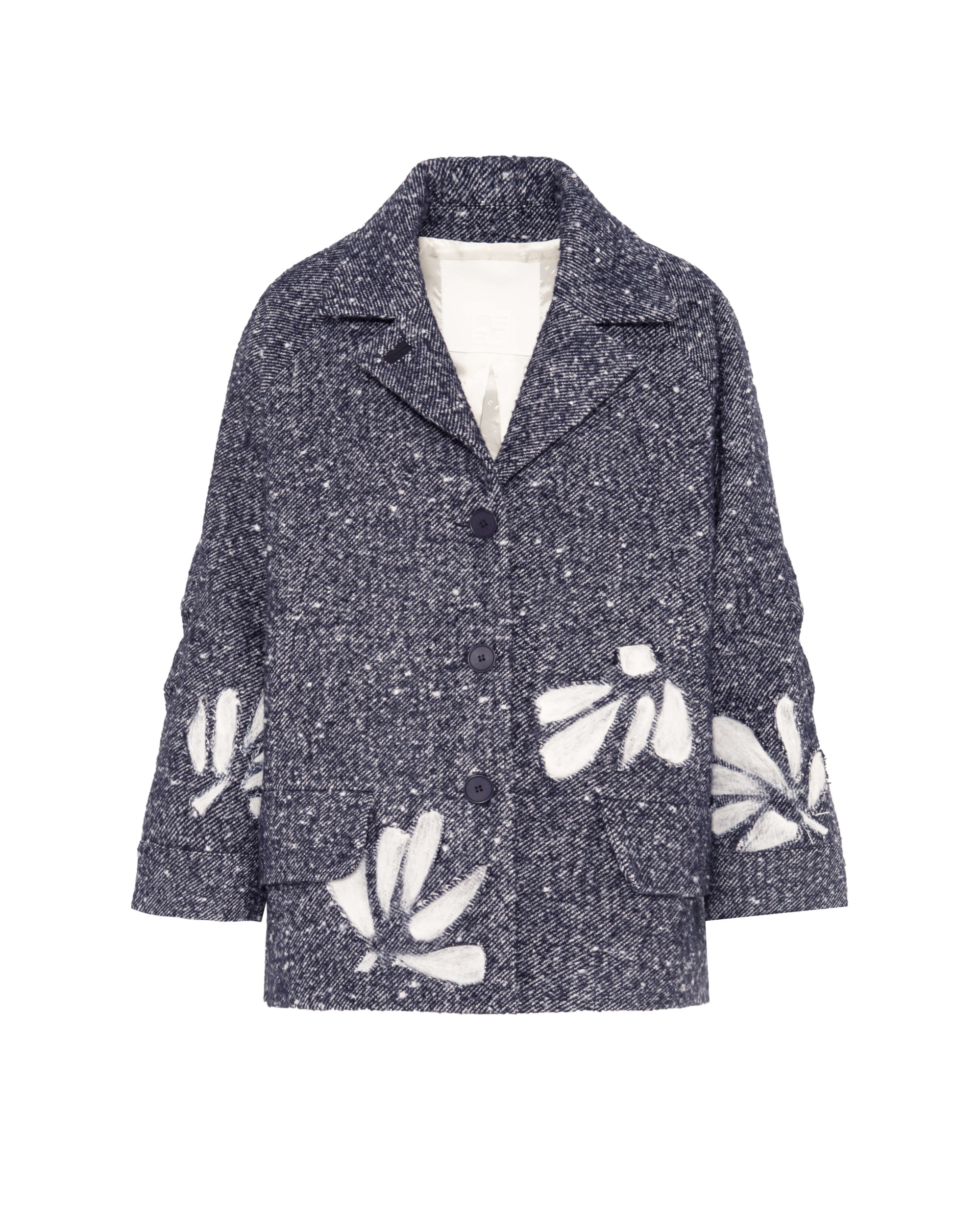CAPPOTTO CORTO CON FIORI DI AGO