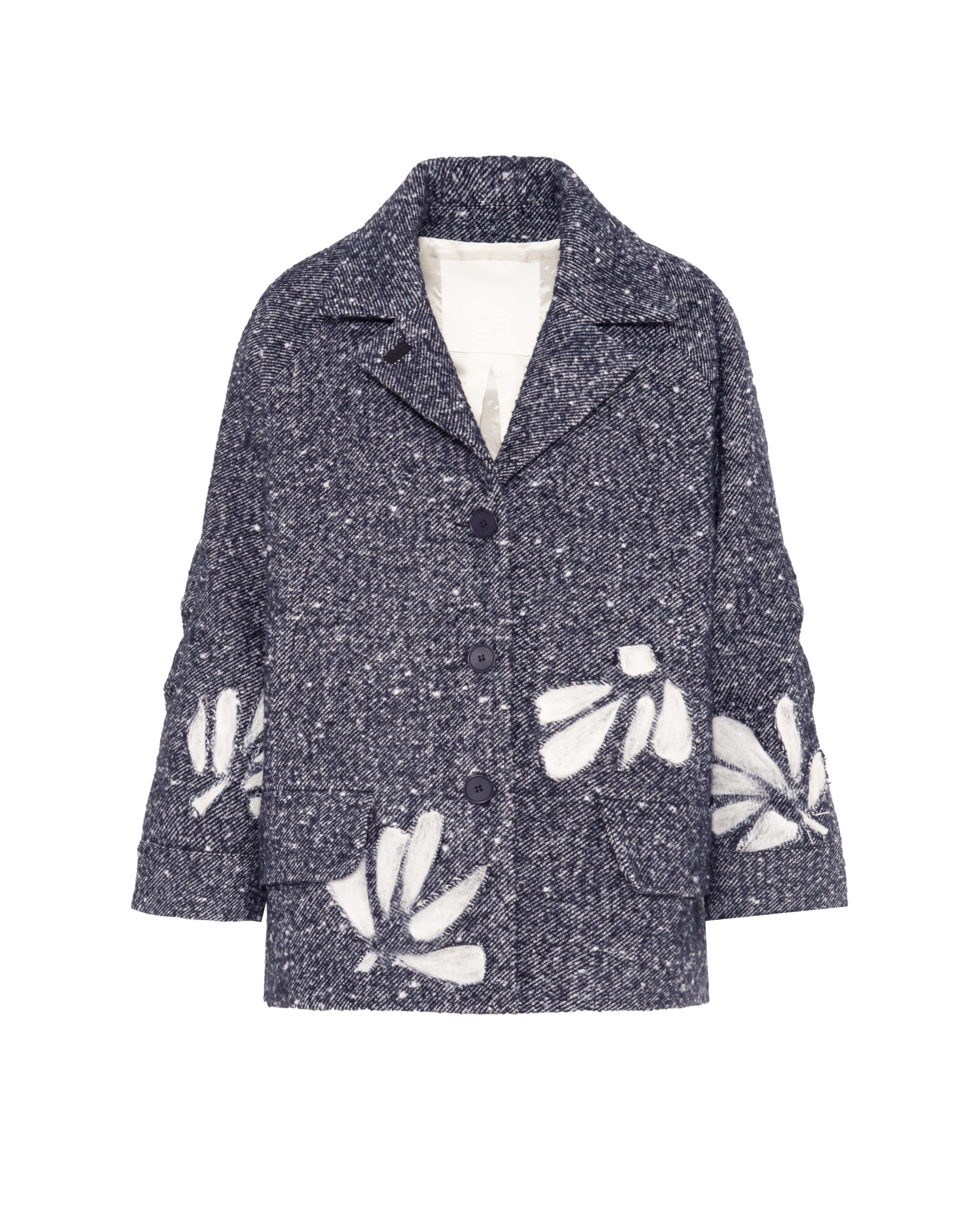 CAPPOTTO CORTO CON FIORI DI AGO